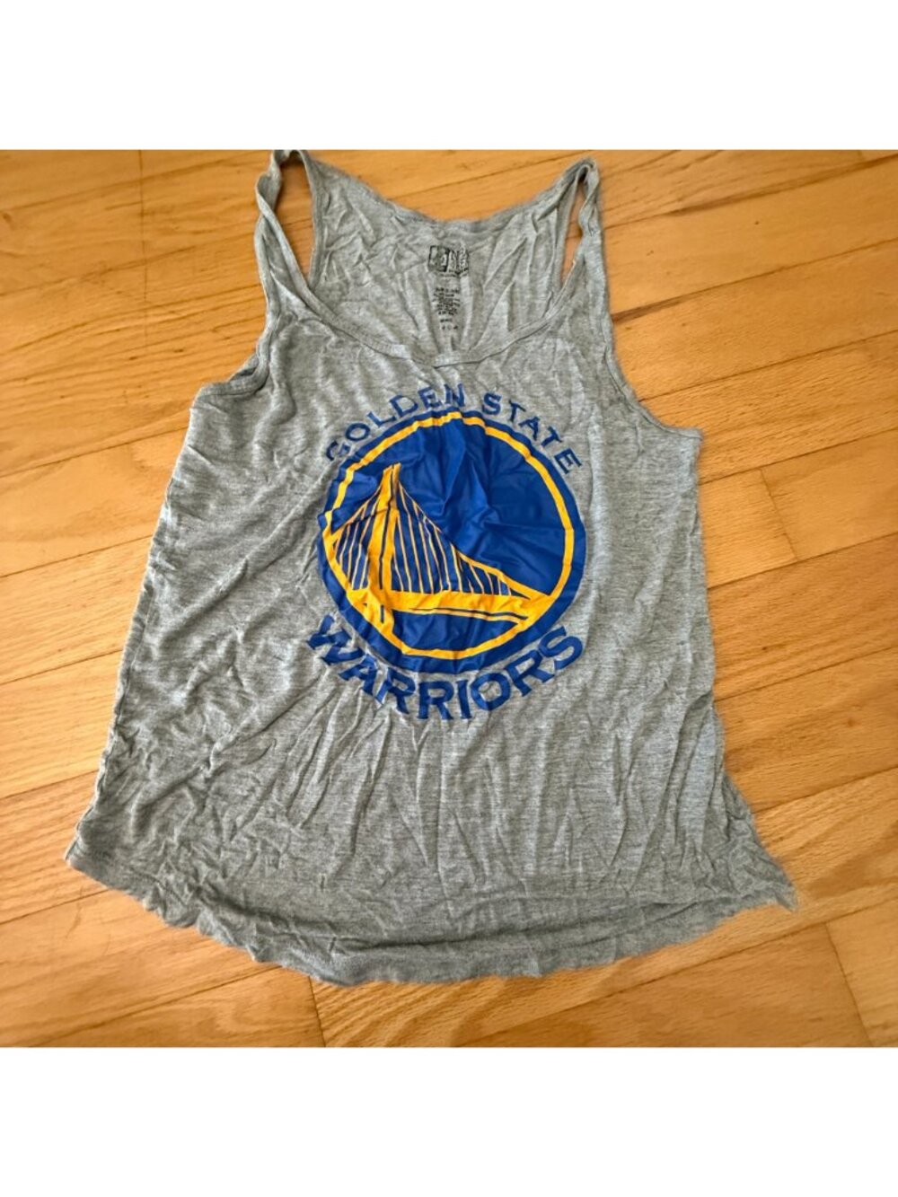 NBA4Her Women's Medium Golden State Warriors Jersey Knit Racerback Tank Top